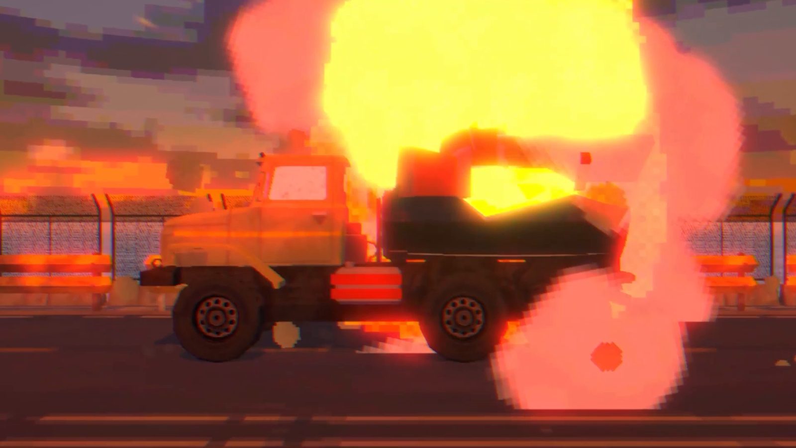Tanker explosion on the bridge